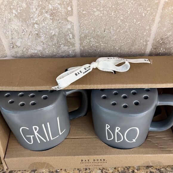 Rae Dunn Grill and BBQ Artisan Collection Set of Two Shakers. - Picture 2 of 6